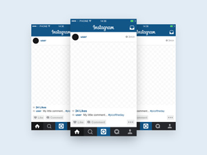 Instagram Template - Mobile Mockup