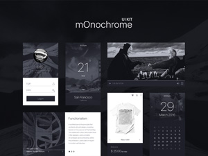 Monochrome UI Kit
