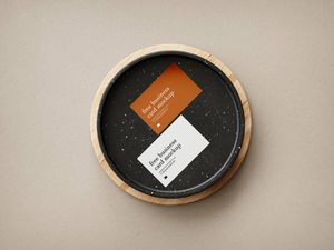 Business Card In A Cooking Pot Mockup Set