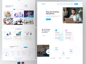 Adobe Xd Agency Landing Page Template
