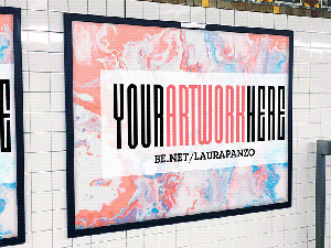 NYC Subway Ad Banner Mockup