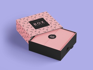 Luxury Slide Open Gift Box Mockup Set