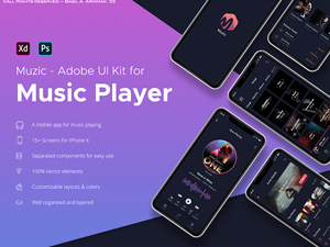 Adobe Xd Music App UI Kit