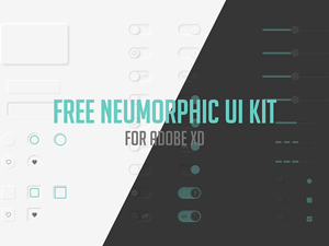 Neumorphic UI Kit For Adobe Xd