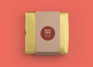 Burger Box Packaging Mockup