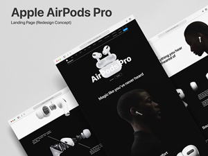Apple Airpods Pro Redesigned Landing Page Template