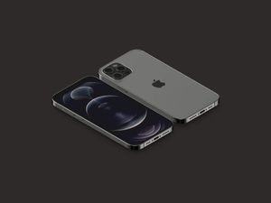 Front & Back 3D Rendered iPhone 12 Pro Mockup