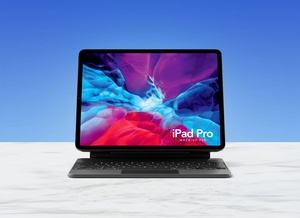 iPad Pro 2020 With Keyboard Mockup