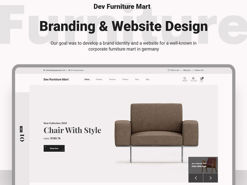 Dev Furniture eCommerce Website Template