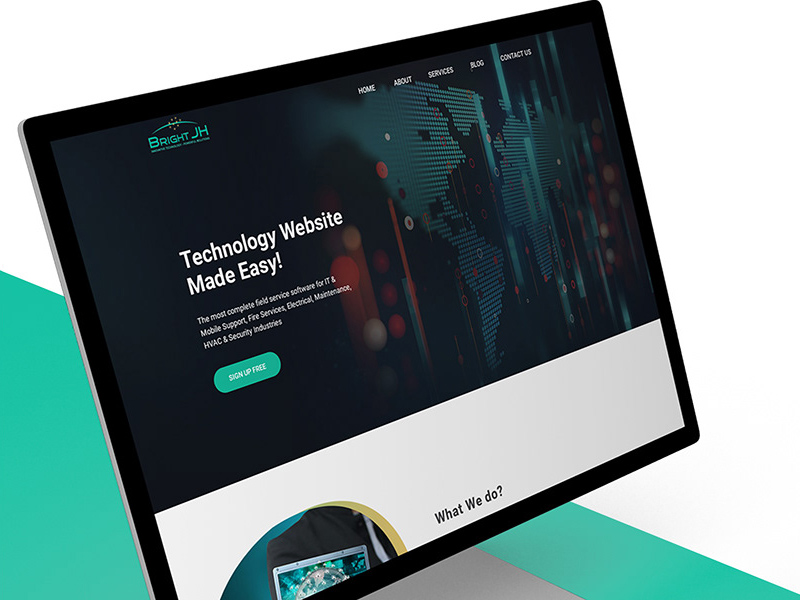 Technology Website Template free psd templates download by Third Eye IT