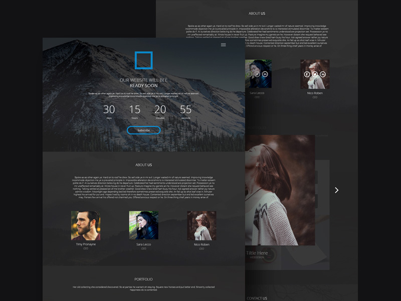 Comi Coming Soon Page Template